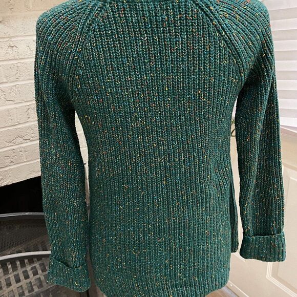 Style & Co. Ribbed Green Sweater W/Multi-Colors - Picture 4 of 7